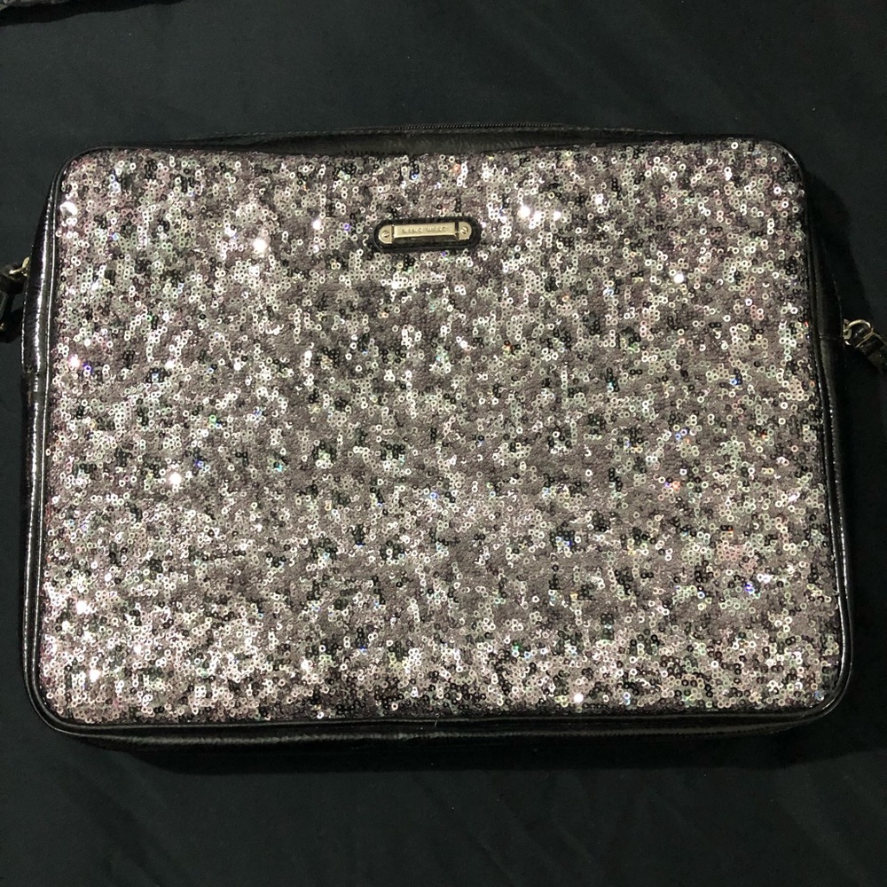 Grey/Silver sequined NINE WEST 15” Laptop Case